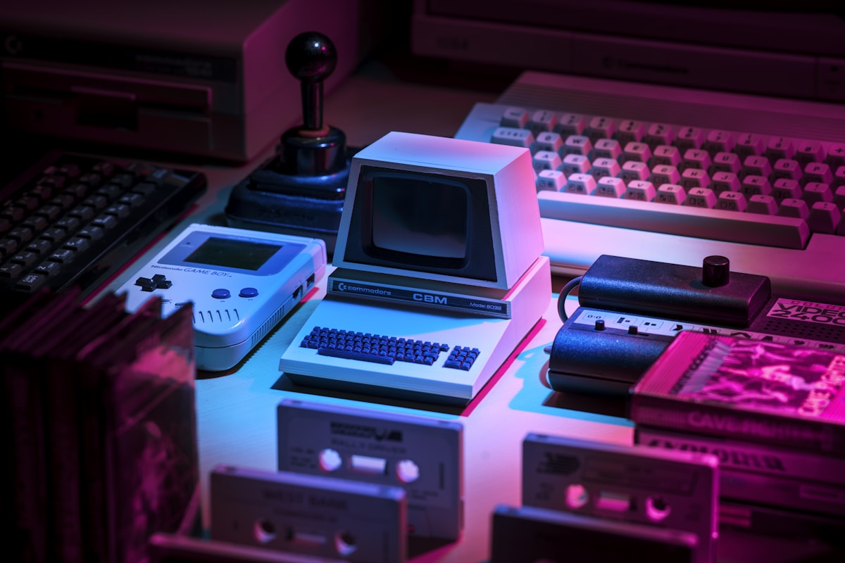 Retro-Konsole und Controller